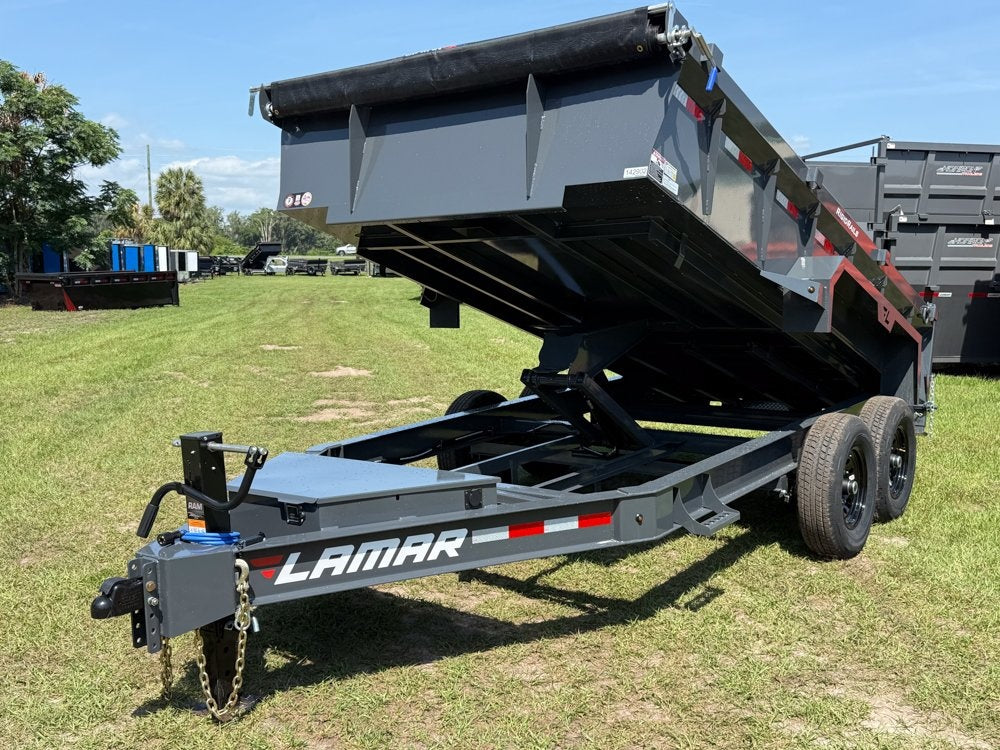 14' Low-Pro Dump Trailer - 7K Axles 10 Ply Tires - 24" Sides - DT3 Professional/Dump Trailers - Stryker Dealership Group