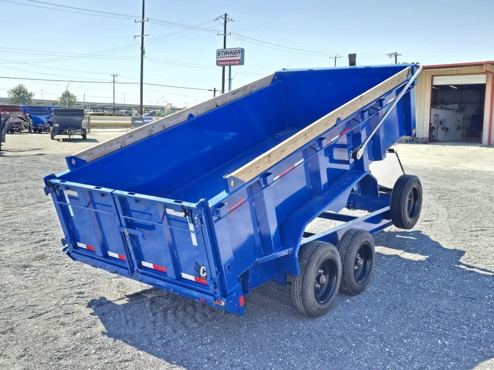 14' LPT BP Low Profile Dump Trailer - 8k Axles - Telescopic - Bumper Pull Dump/Dump Trailers - Stryker Dealership Group