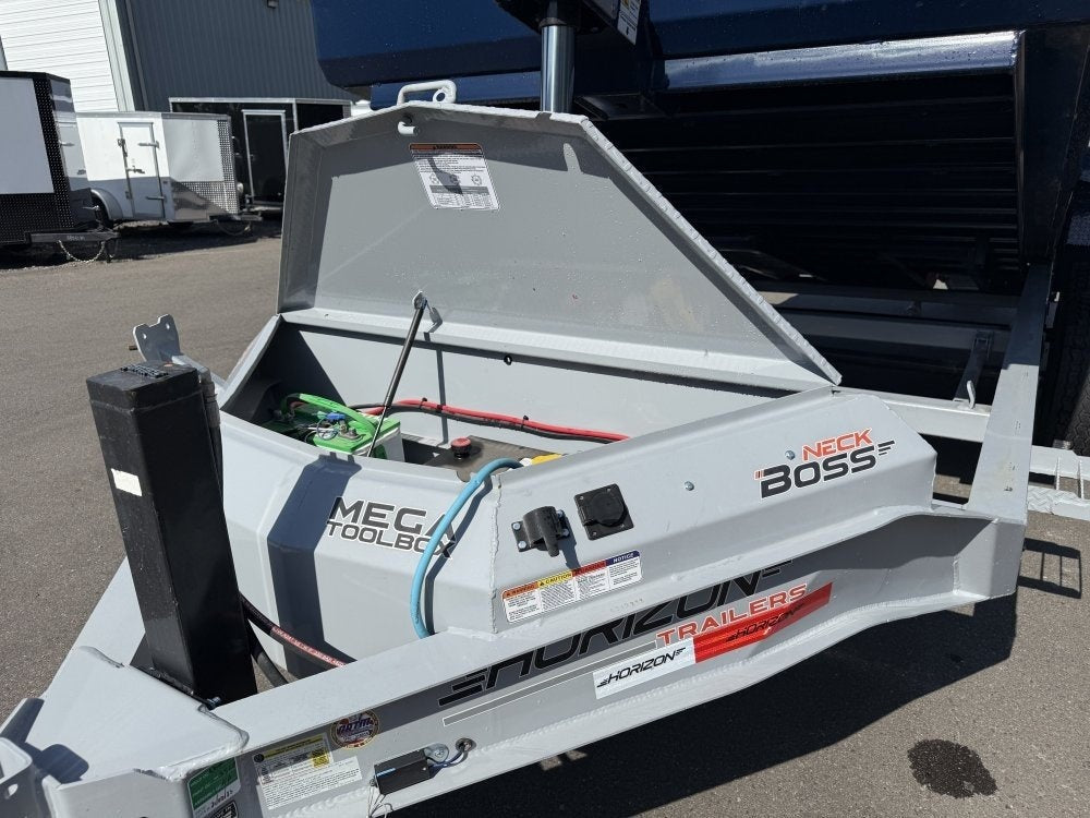 14' LZ7 Dump Trailer 42" Walls - Telescopic Lift - 14K GWVR - Hydraulic Jacks - 3 Way Door - Ramps - Dump Trailers - Stryker Dealership Group