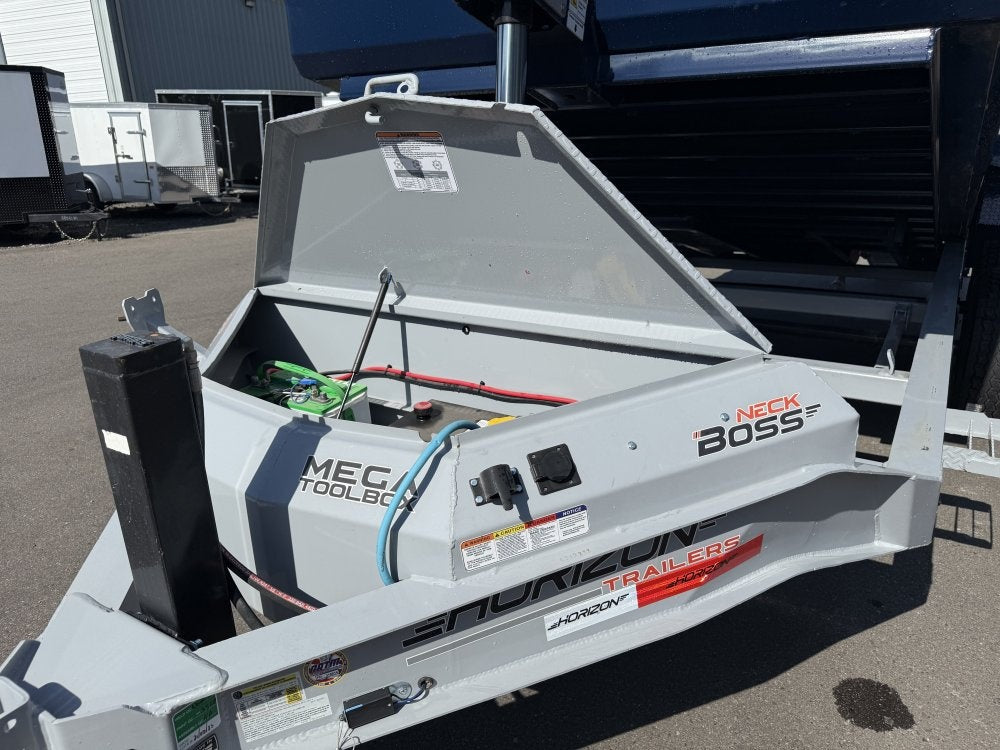 14' LZ7 Dump Trailer 42" Walls - Telescopic Lift - 14K GWVR - Hydraulic Jacks - 3 Way Door - Ramps - Dump Trailers - Stryker Dealership Group