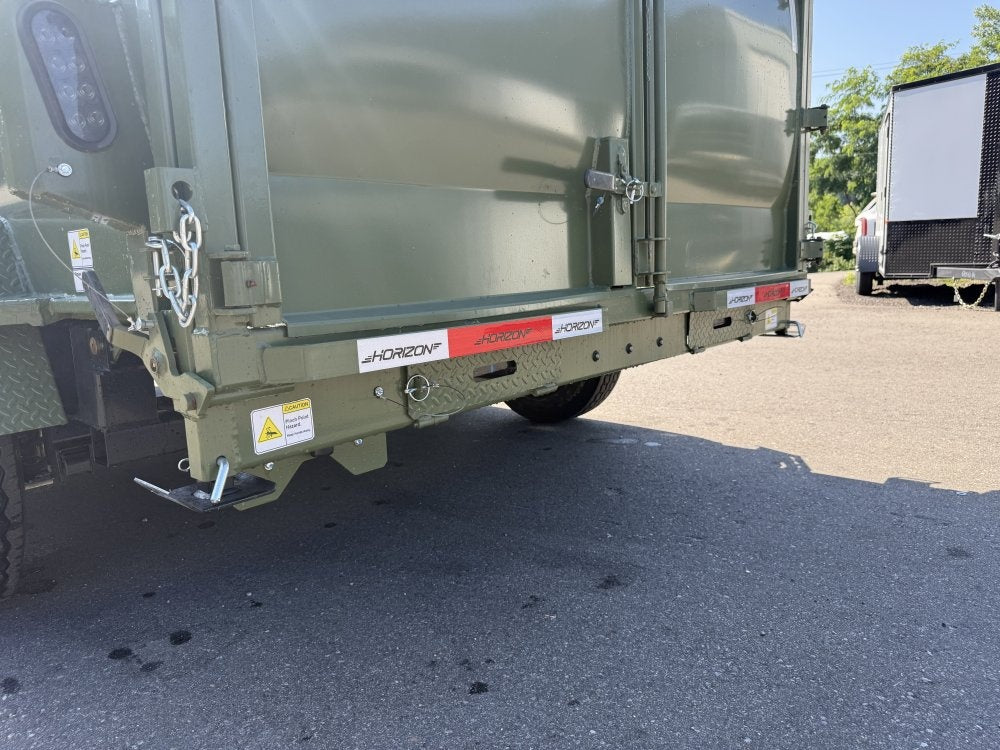 14' LZ7 Dump Trailer 42" Walls - Telescopic Lift - 14K GWVR - Hydraulic Jacks - 3 Way Door - Ramps - Dump Trailers - Stryker Dealership Group