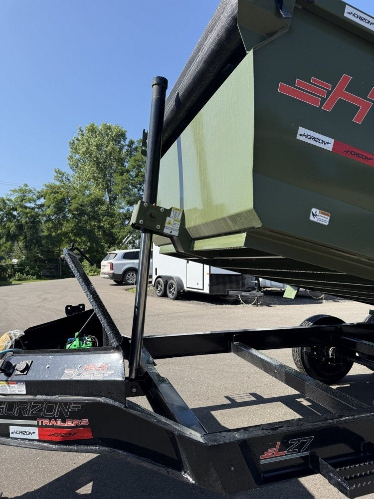 14' LZ7 Dump Trailer 42" Walls - Telescopic Lift - 14K GWVR - Hydraulic Jacks - 3 Way Door - Ramps - Dump Trailers - Stryker Dealership Group