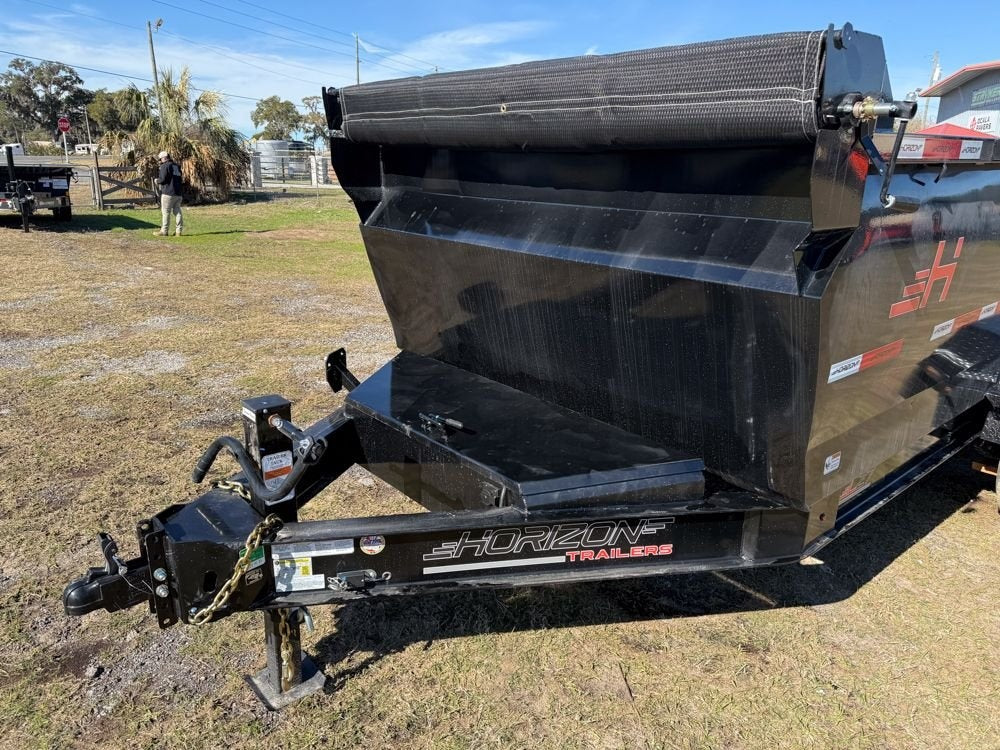 14' LZ7 Dump Trailer 48" Walls - Scissor Lift - 14K GWVR - 14ply Tires - 3 Way Door - Ramps - Dump Trailers - Stryker Dealership Group