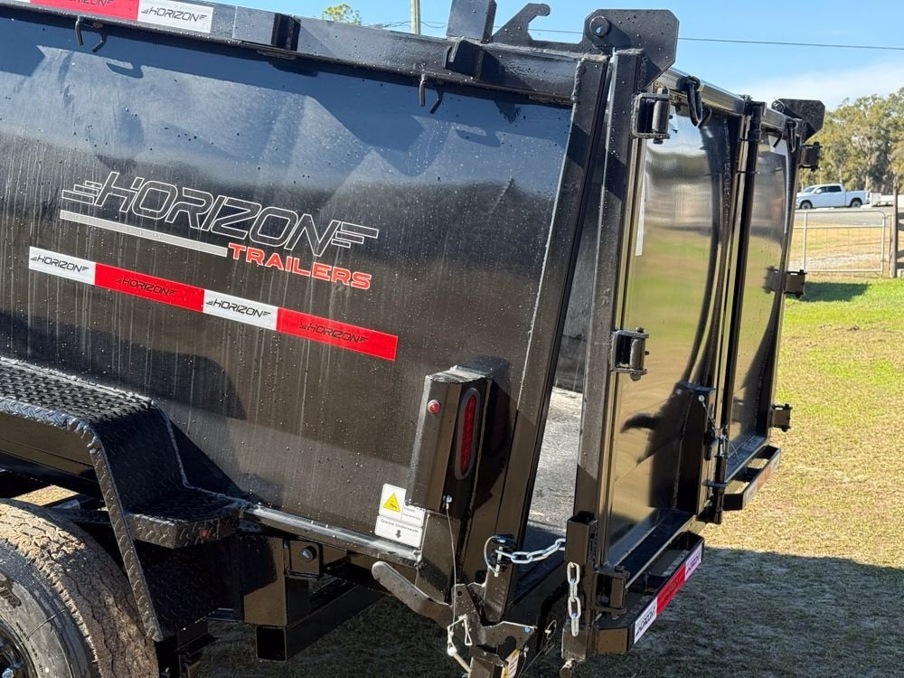 14' LZ7 Dump Trailer 48" Walls - Scissor Lift - 14K GWVR - 14ply Tires - 3 Way Door - Ramps - Dump Trailers - Stryker Dealership Group