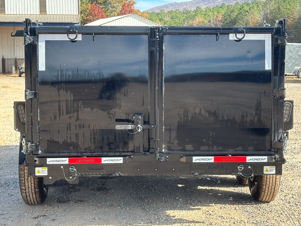14' LZ7 Dump Trailer 50" Walls - Scissor Lift - 14K GWVR - 14ply Tires - 3 Way Door - Ramps - Bumper Pull Dump/Dump Trailers - Stryker Dealership Group