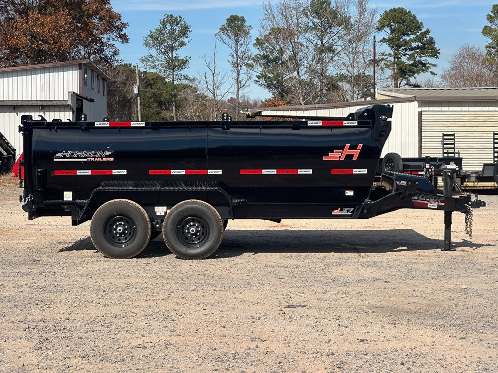 14' LZ7 Dump Trailer 50" Walls - Scissor Lift - 14K GWVR - 14ply Tires - 3 Way Door - Ramps - DT2 Contractor/Dump Trailers - Stryker Dealership Group