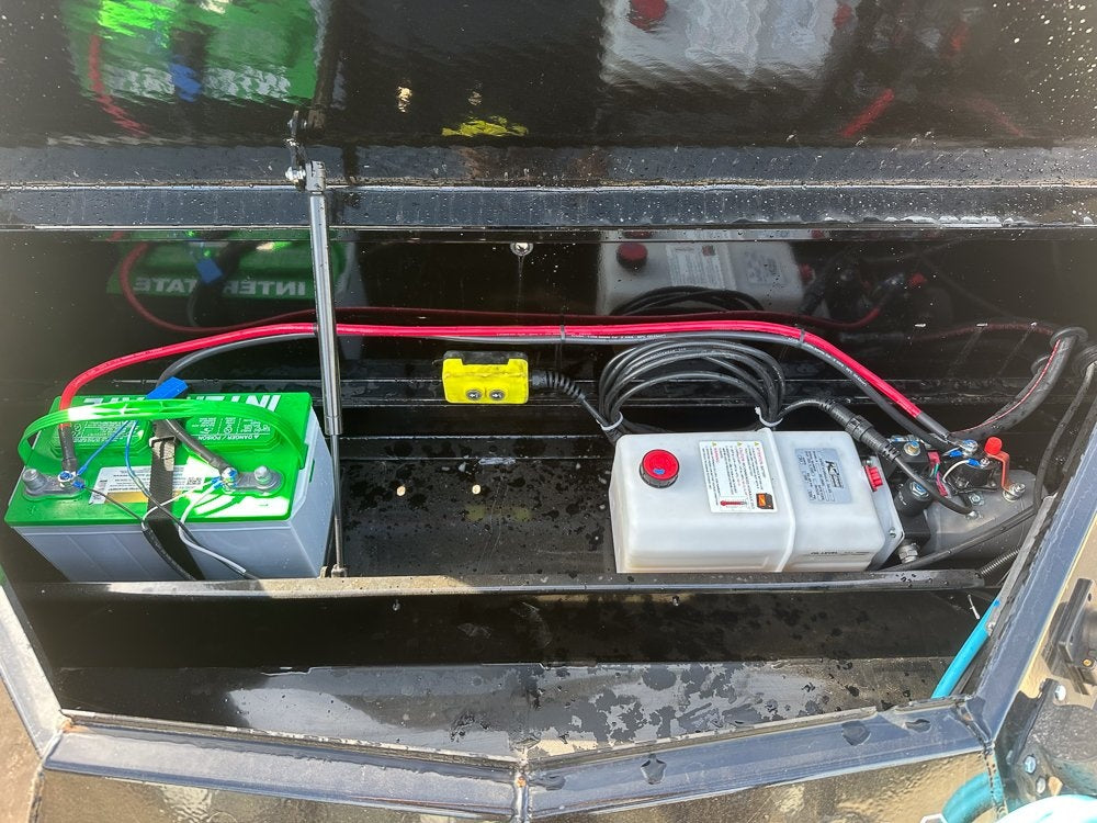 14' LZ7 Dump Trailer 50" Walls - Scissor Lift - 14K GWVR - 14ply Tires - 3 Way Door - Ramps - Bumper Pull Dump/Dump Trailers - Stryker Dealership Group