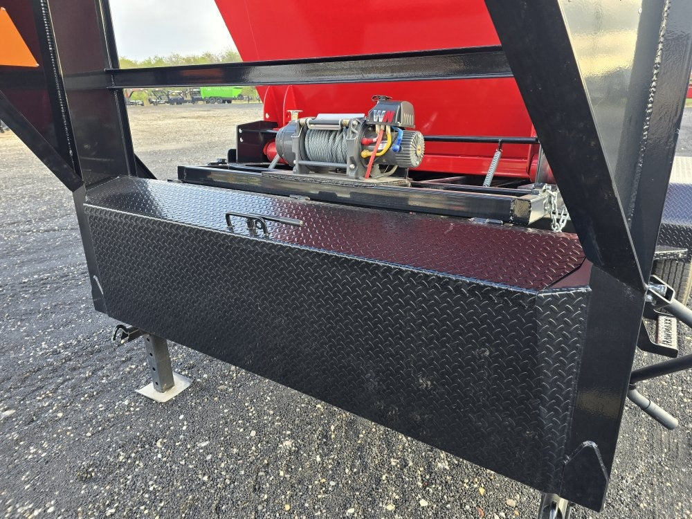 14' RawMaxx Bumper Pull Roll Off Package (2) 7k Axles + 3 Bins w/ 4' Walls - Roll Off Base Trailer/RO 14' Gooseneck - Stryker Dealership Group