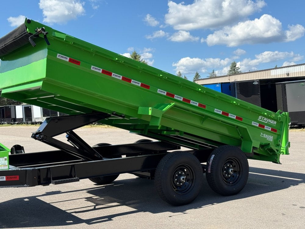 14' SDT Dump Trailer 24" Side Walls - 521 Scissor Lift - 3 Way Gate - Bumper Pull Dump - Dump Trailers - Stryker Dealership Group