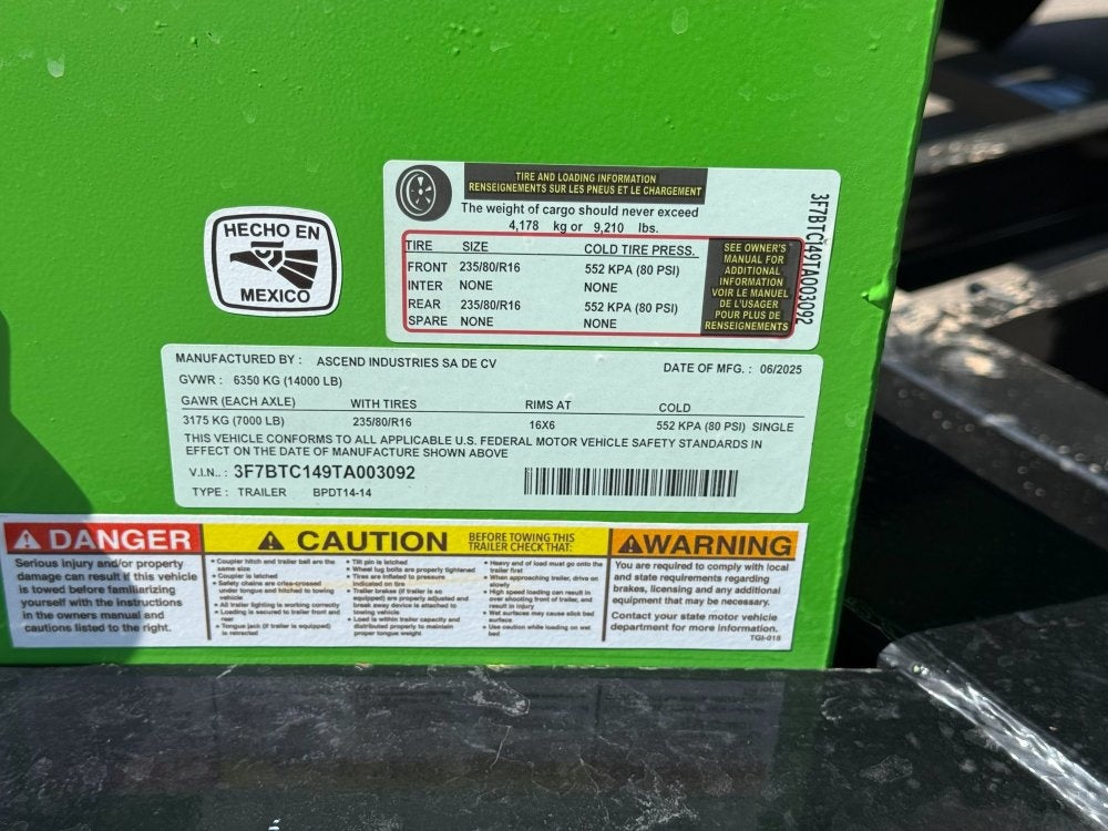 14' SDT Dump Trailer 24" Side Walls - 521 Scissor Lift - 3 Way Gate - DT2 Contractor/Dump Trailers - Stryker Dealership Group