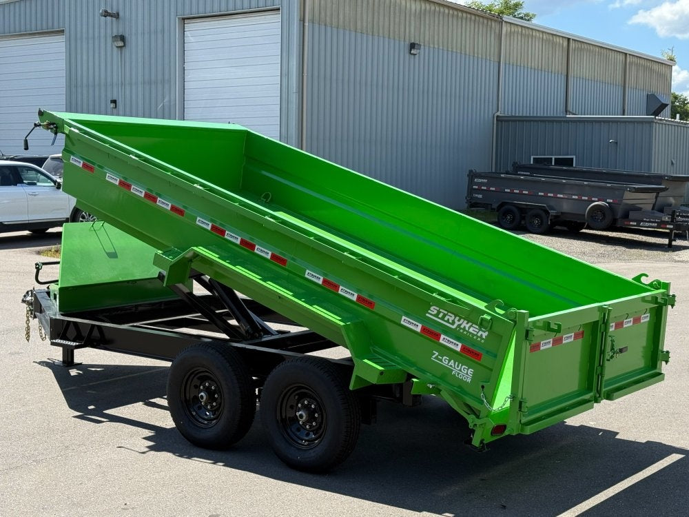 14' SDT Dump Trailer 24" Side Walls - 521 Scissor Lift - 3 Way Gate - Bumper Pull Dump - Dump Trailers - Stryker Dealership Group