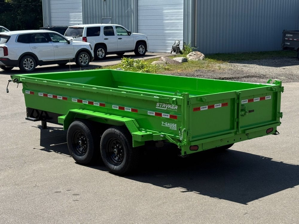 14' SDT Dump Trailer 24" Side Walls - 521 Scissor Lift - 3 Way Gate - DT2 Contractor/Dump Trailers - Stryker Dealership Group