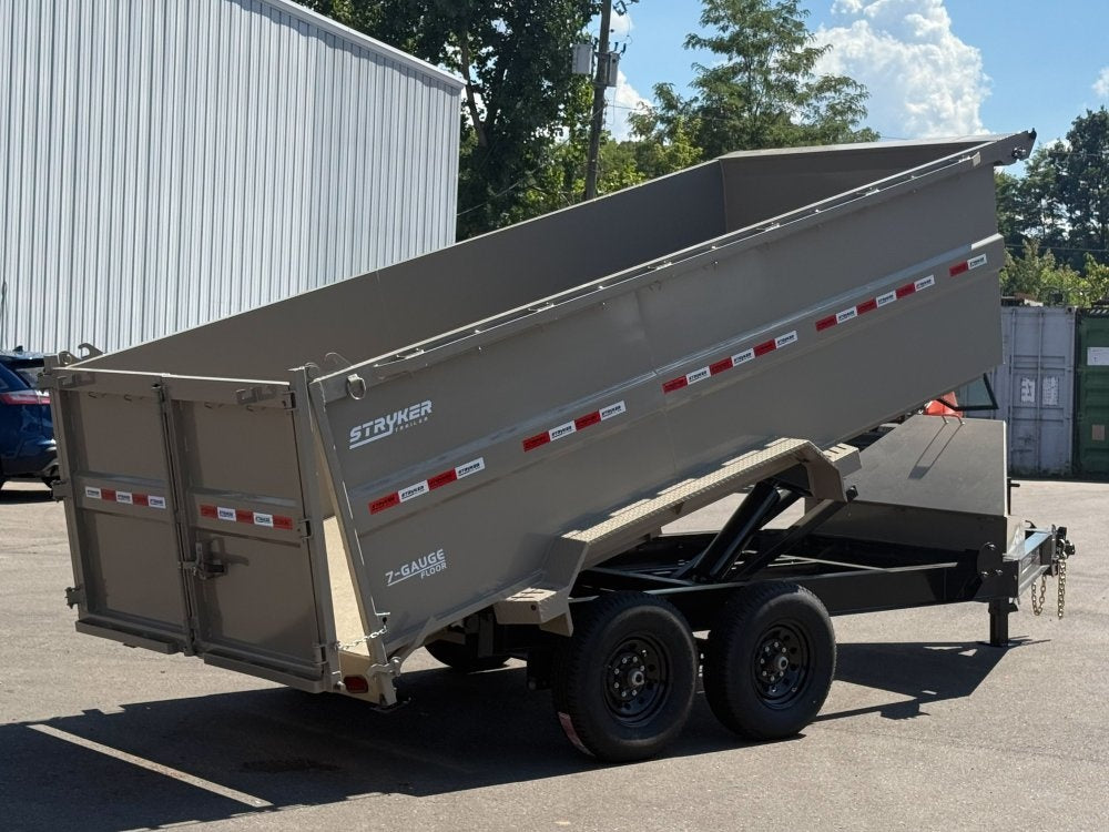 14' SDT Dump Trailer 48" Side Walls - 620 Scissor Lift - 3 Way Gate - Dump Trailers/Dump Trailers - Stryker Dealership Group