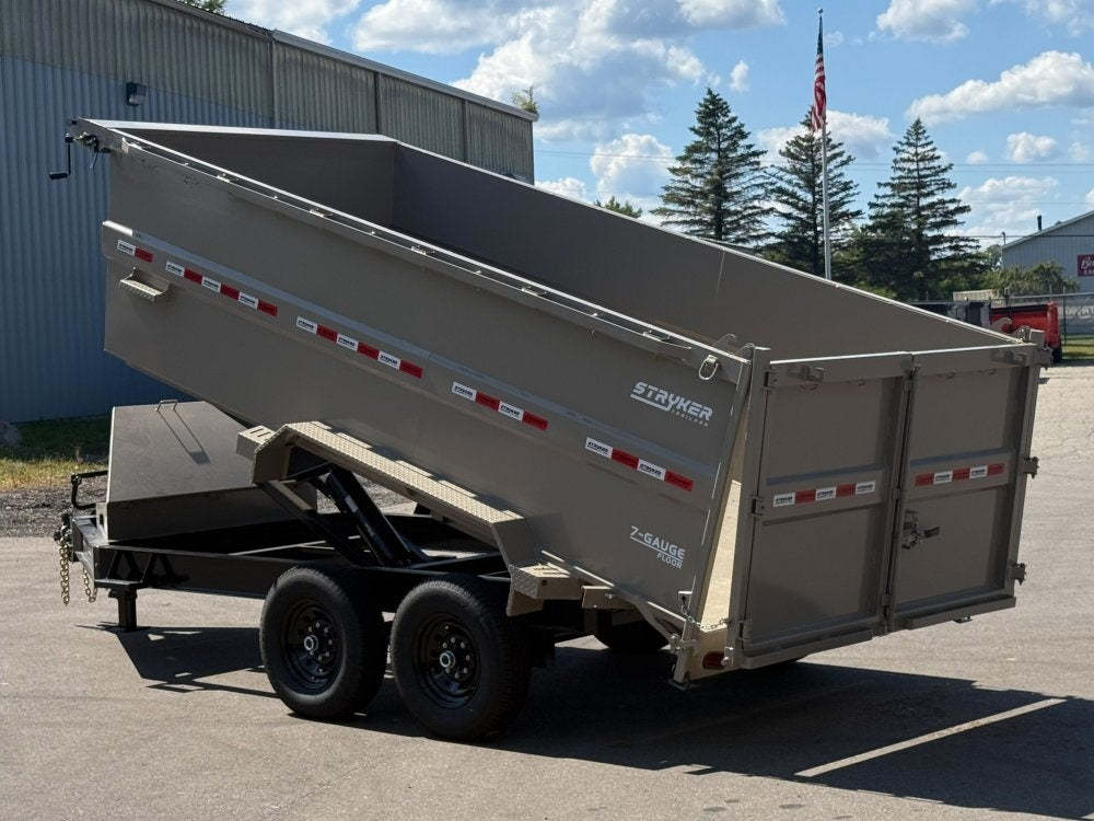 14' SDT Dump Trailer 48" Side Walls - 620 Scissor Lift - 3 Way Gate - Dump Trailers/Dump Trailers - Stryker Dealership Group