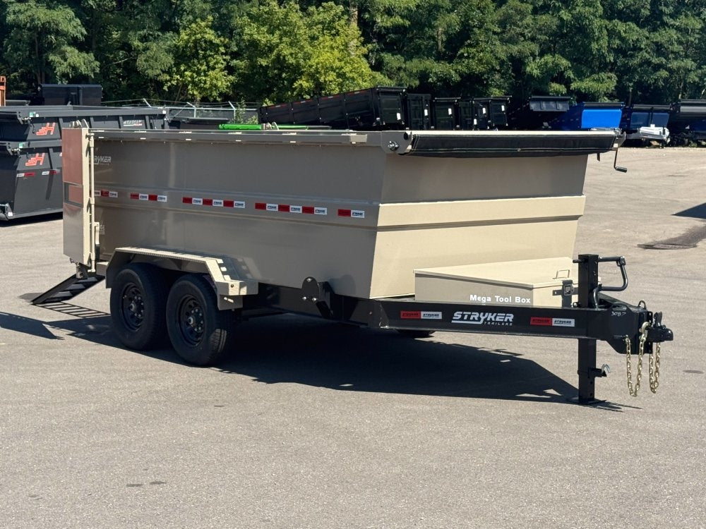 14' SDT Dump Trailer 48" Side Walls - 620 Scissor Lift - 3 Way Gate - Dump Trailers/Dump Trailers - Stryker Dealership Group