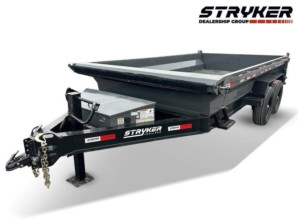 14' Stryker EDT Bumper Pull Dump Trailer 20" Side Walls - (2) 7k Axles - Bumper Pull Dump - Dump Trailers - Stryker Dealership Group