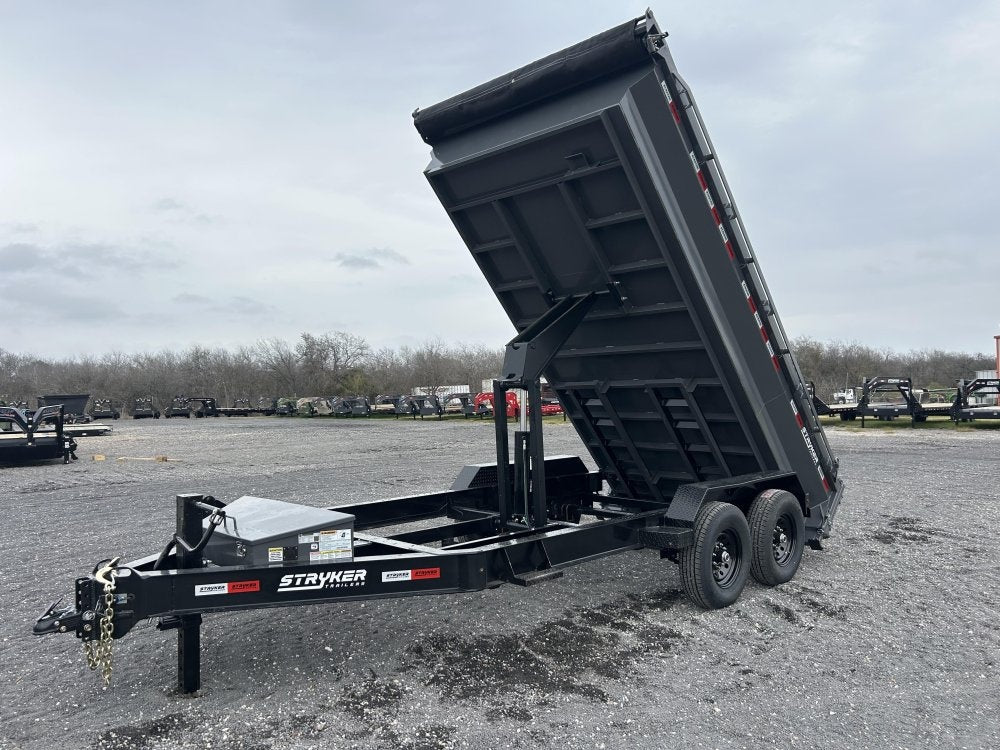 14' Stryker EDT Bumper Pull Dump Trailer 20" Side Walls - (2) 7k Axles - Bumper Pull Dump - Dump Trailers - Stryker Dealership Group