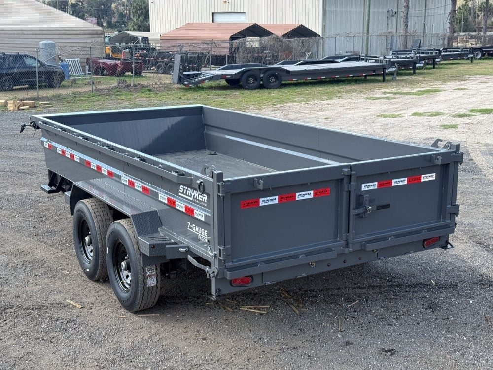 14' Stryker SDT Bumper Pull Dump Trailer 24" Side Walls - (2) 7k Axles - Bumper Pull Dump - Dump Trailers - Stryker Dealership Group