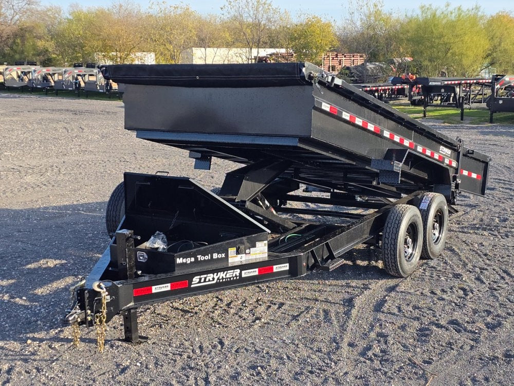 14' Stryker SDT Bumper Pull Dump Trailer 24" Side Walls - (2) 7k Axles - Bumper Pull Dump/Dump Trailers - Stryker Dealership Group