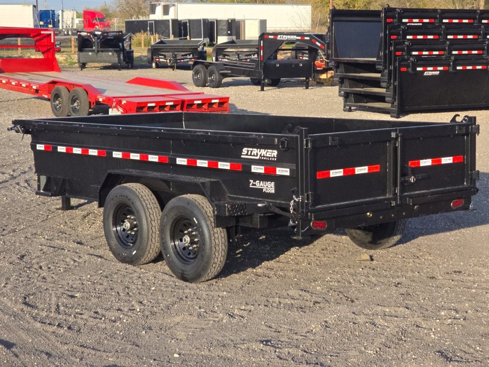 14' Stryker SDT Bumper Pull Dump Trailer 24" Side Walls - (2) 7k Axles - Bumper Pull Dump/Dump Trailers - Stryker Dealership Group