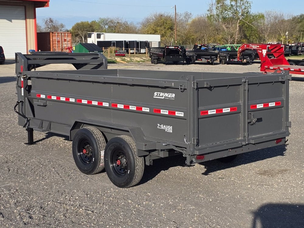 14' Stryker SDT Gooseneck Dump Trailer 36" Side Walls - (2) 8k Axles - Dump Trailers/DT2 Contractor - Stryker Dealership Group