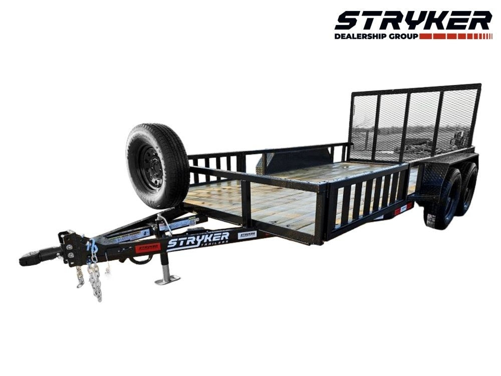 14' Utility Trailer (1) 3.5K Axle, 77" Wide 4' Gate - Utility & SXS - Stryker Dealership Group
