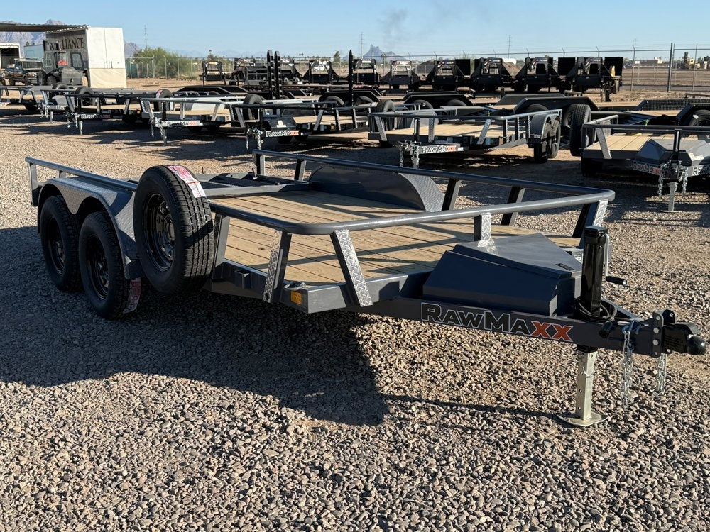 14' UTX Bumper Pull Utility (2) 3.5k Axles, 4' Mesh Flip Ramp - Utility & SXS - Stryker Dealership Group