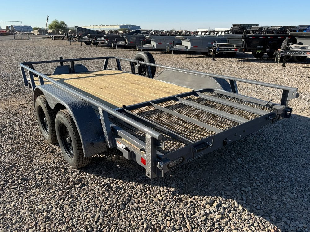 14' UTX Bumper Pull Utility (2) 3.5k Axles, 4' Mesh Flip Ramp - Utility & SXS - Stryker Dealership Group