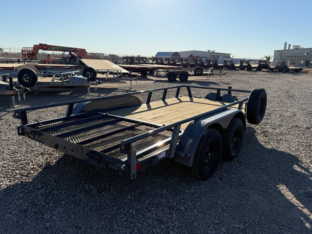 14' UTX Bumper Pull Utility (2) 3.5k Axles, 4' Mesh Flip Ramp - Utility & SXS - Stryker Dealership Group