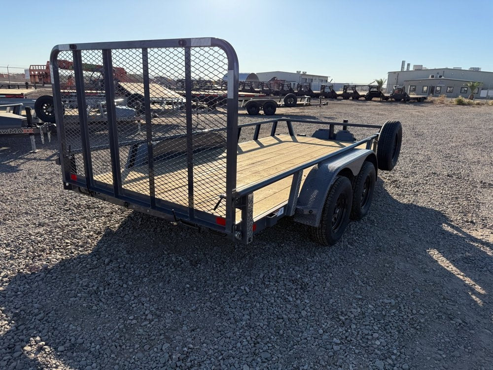 14' UTX Bumper Pull Utility (2) 3.5k Axles, 4' Mesh Flip Ramp - Utility & SXS - Stryker Dealership Group