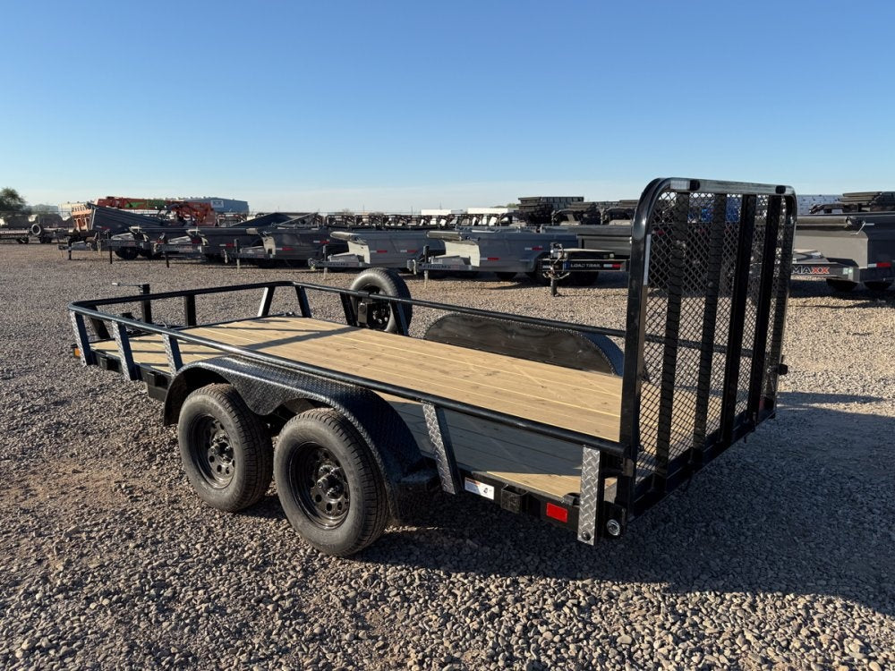 14' UTX Bumper Pull Utility (2) 3.5k Axles, 4' Mesh Flip Ramp, 77" Wide - Utility & SXS - Stryker Dealership Group