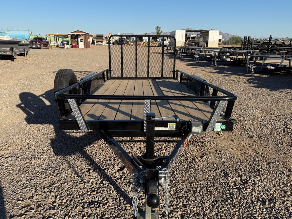 14' UTX Bumper Pull Utility (2) 3.5k Axles, 4' Mesh Flip Ramp, 77" Wide - Utility & SXS - Stryker Dealership Group