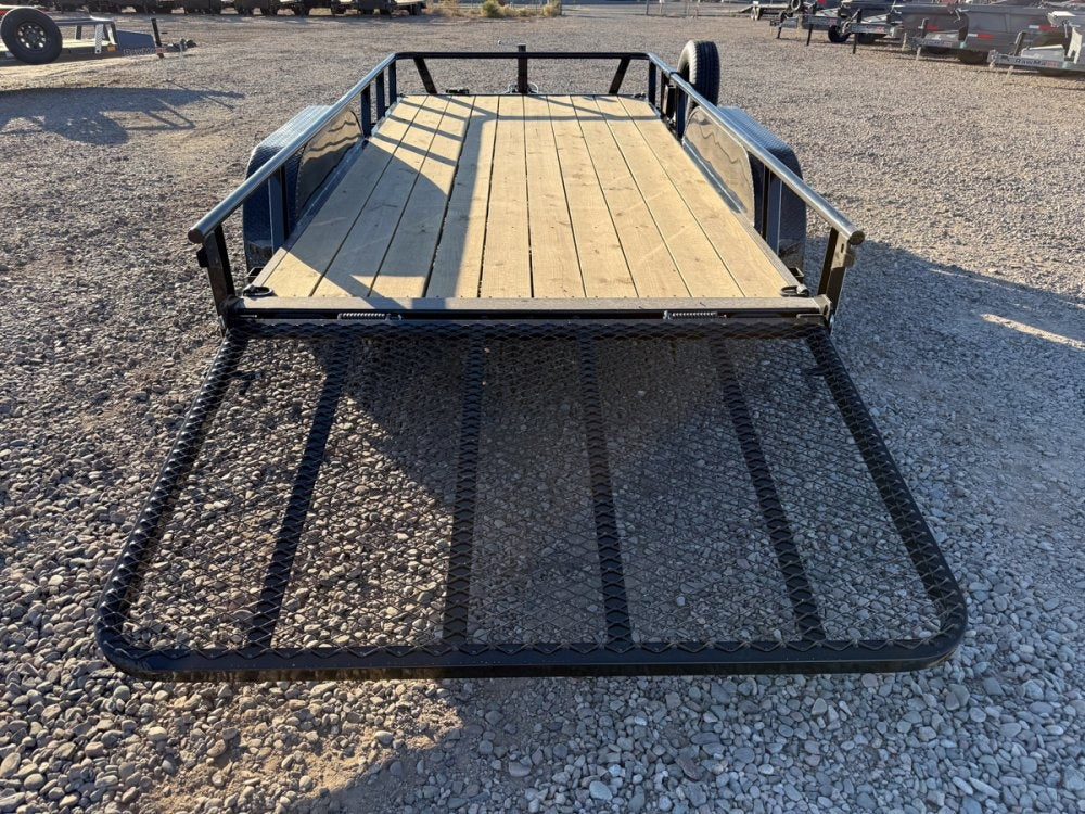 14' UTX Bumper Pull Utility (2) 3.5k Axles, 4' Mesh Flip Ramp, 77" Wide - Utility & SXS - Stryker Dealership Group