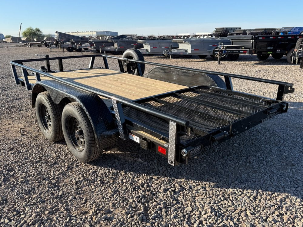 14' UTX Bumper Pull Utility (2) 3.5k Axles, 4' Mesh Flip Ramp, 77" Wide - Utility & SXS - Stryker Dealership Group