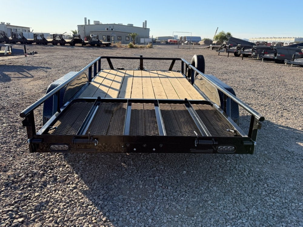 14' UTX Bumper Pull Utility (2) 3.5k Axles, 4' Mesh Flip Ramp, 77" Wide - Utility & SXS - Stryker Dealership Group