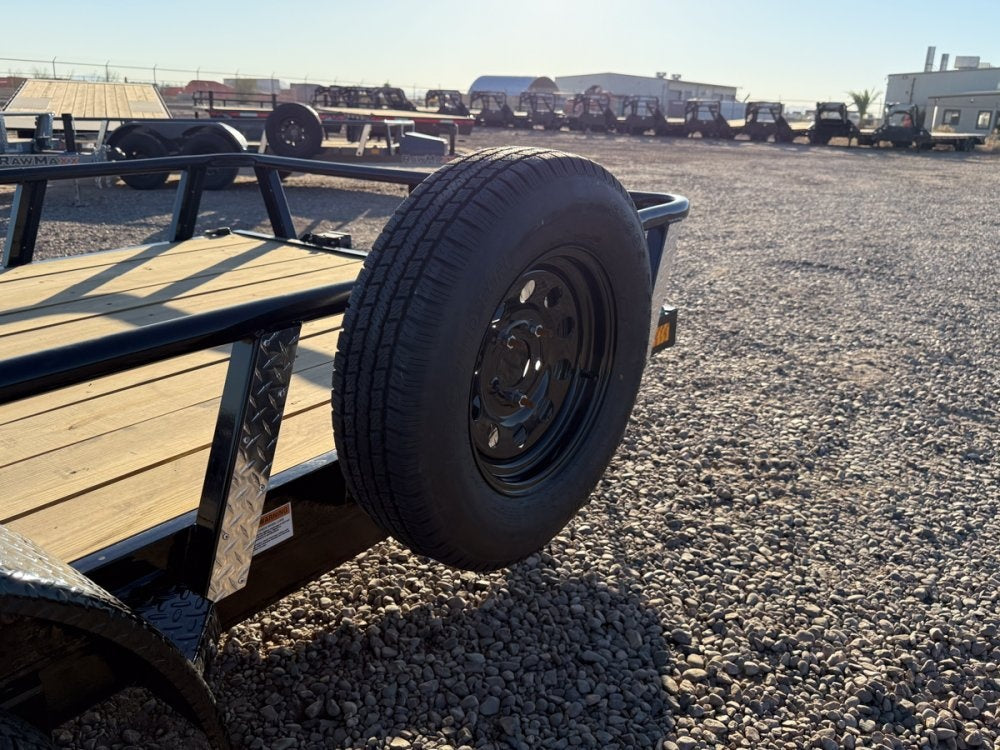 14' UTX Bumper Pull Utility (2) 3.5k Axles, 4' Mesh Flip Ramp, 77" Wide - Utility & SXS - Stryker Dealership Group