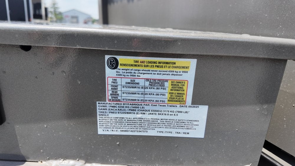 14' x 83" ET BP Dump Trailer 36" Sides - 7K Axles - 14k GVWR - Dump Trailers - Stryker Dealership Group