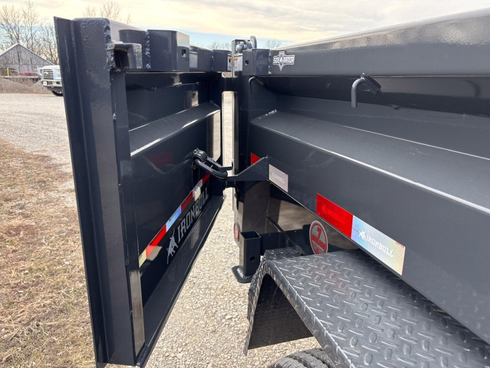 14' x 83" Iron Bull DWB Bumper Pull Dump Trailer 24" Side Walls - (2) 7,000 lb Axles - Bumper Pull Dump - Dump Trailers - Stryker Dealership Group