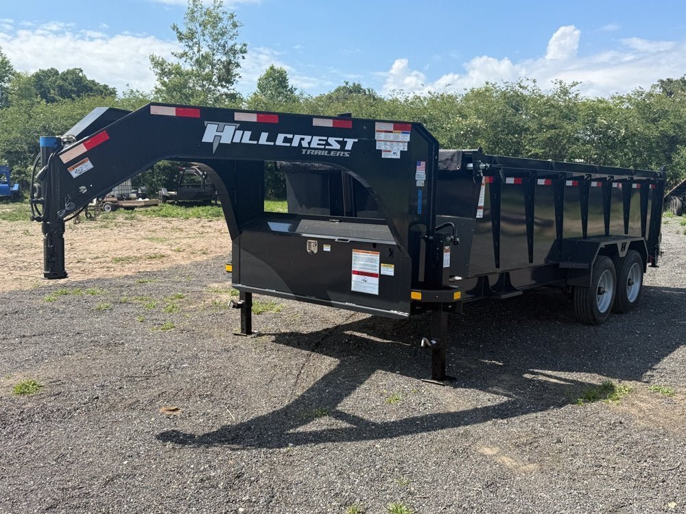 16' Hillcrest Gooseneck Dump Trailer Telescopic 40" Side Walls - (2) 8K Axles 004471 - Stryker Dealership Group