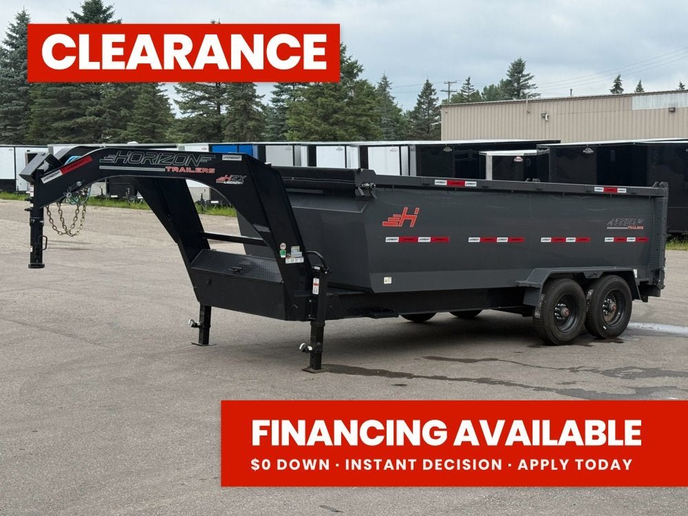 16' HZX GN Dump Trailer 10K Axles 4' High Sides 11579 - Stryker Dealership Group