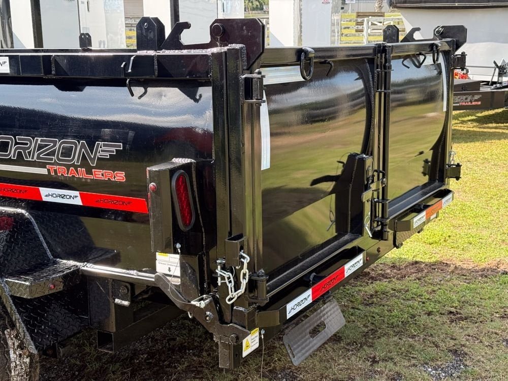 16' LZ7 Dump Trailer 36" Walls - Scissor Lift - 14K GWVR - 14ply Tires - 3 Way Door - Ramps 7078 - Stryker Dealership Group