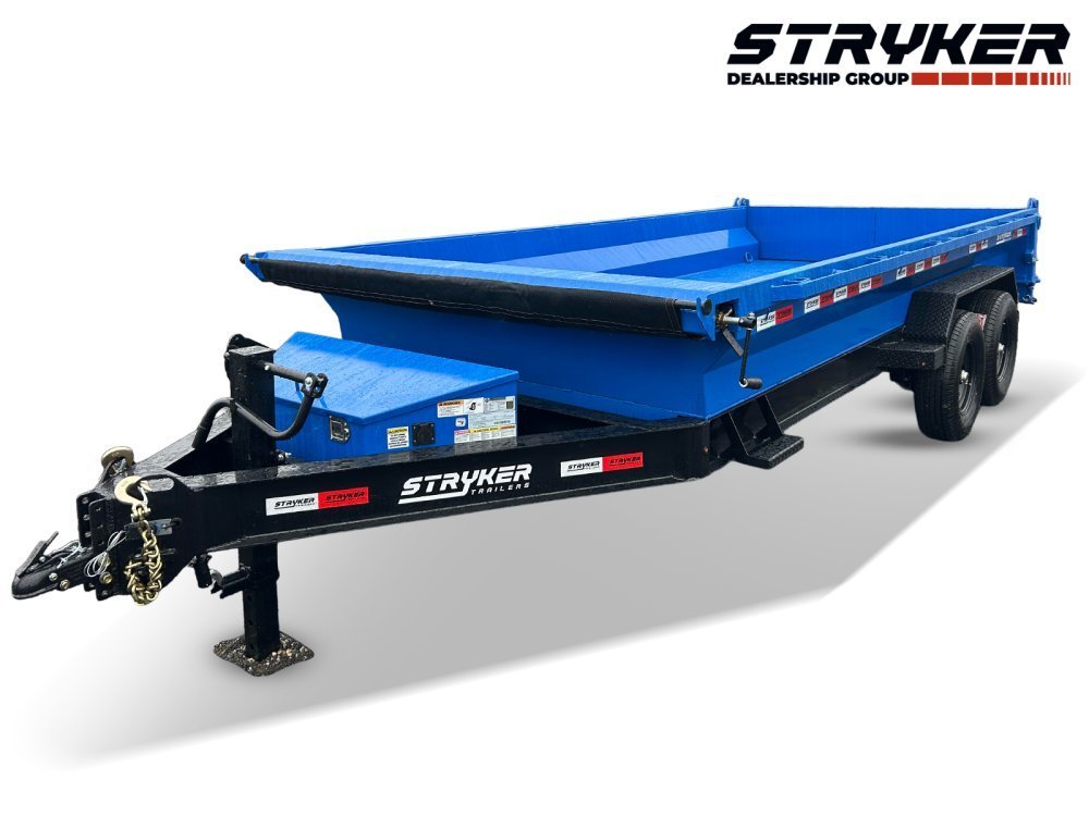 16' Stryker EDT Bumper Pull Dump Trailer 20" Side Walls - (2) 7k Axles 003884 - Stryker Dealership Group