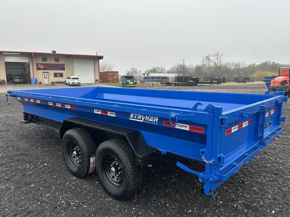 16' Stryker EDT Bumper Pull Dump Trailer 20" Side Walls - (2) 7k Axles 3884 - Stryker Dealership Group
