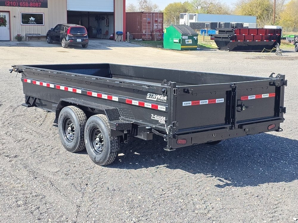 16' Stryker SDT Bumper Pull Dump Trailer 24" Side Walls - (2) 7k Axles 003777 - Stryker Dealership Group