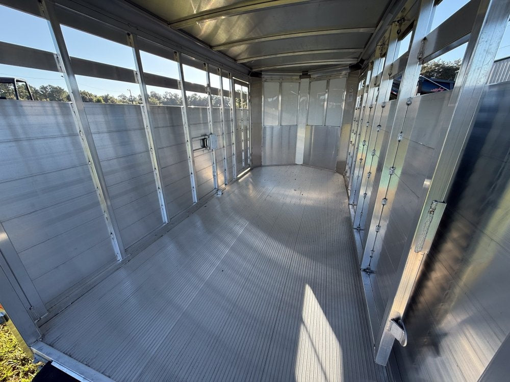 16' Black Stockman Express 6'6" Tall (2) 3500lb Axles - Horse Trailers - Stryker Dealership Group