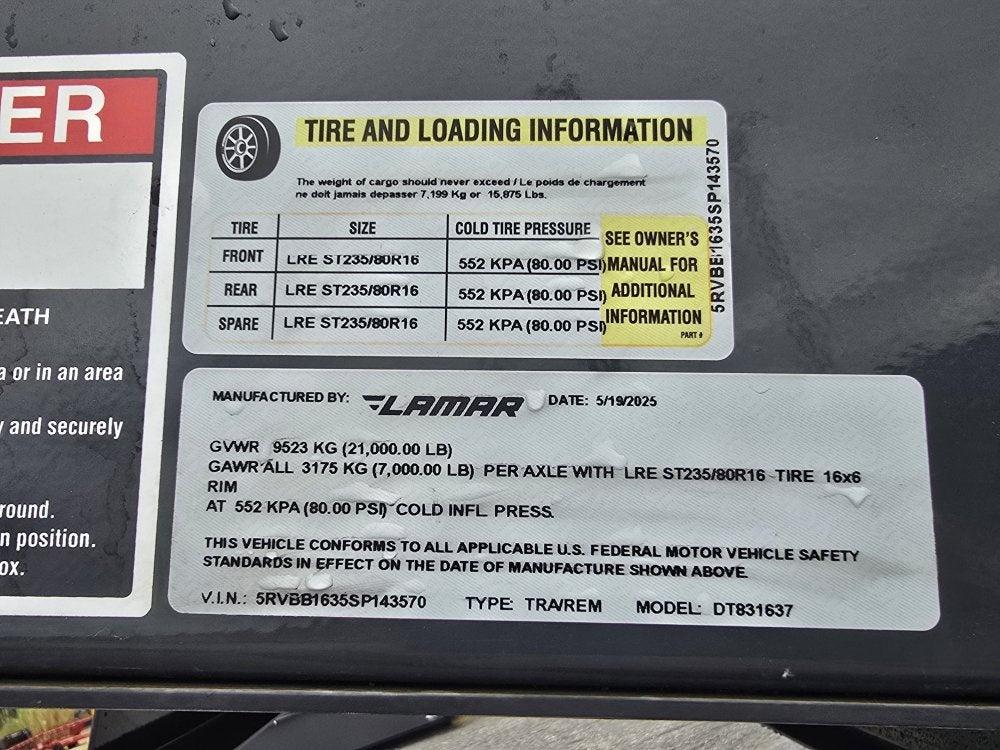16' DT BP Dump 48" Sides - Triple 7K Axles - Telescopic Lift - DT3 Professional/Dump Trailers - Stryker Dealership Group