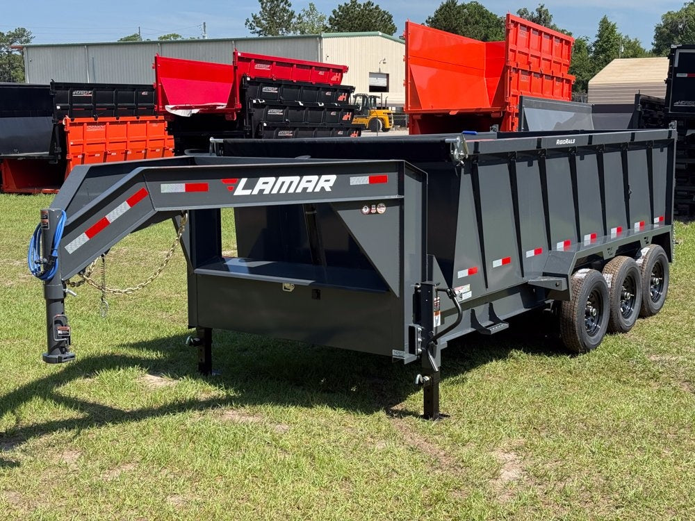 16' DT GN Dump 48" Sides - Triple 7K Axles - Telescopic Lift - Dump Trailers - Stryker Dealership Group