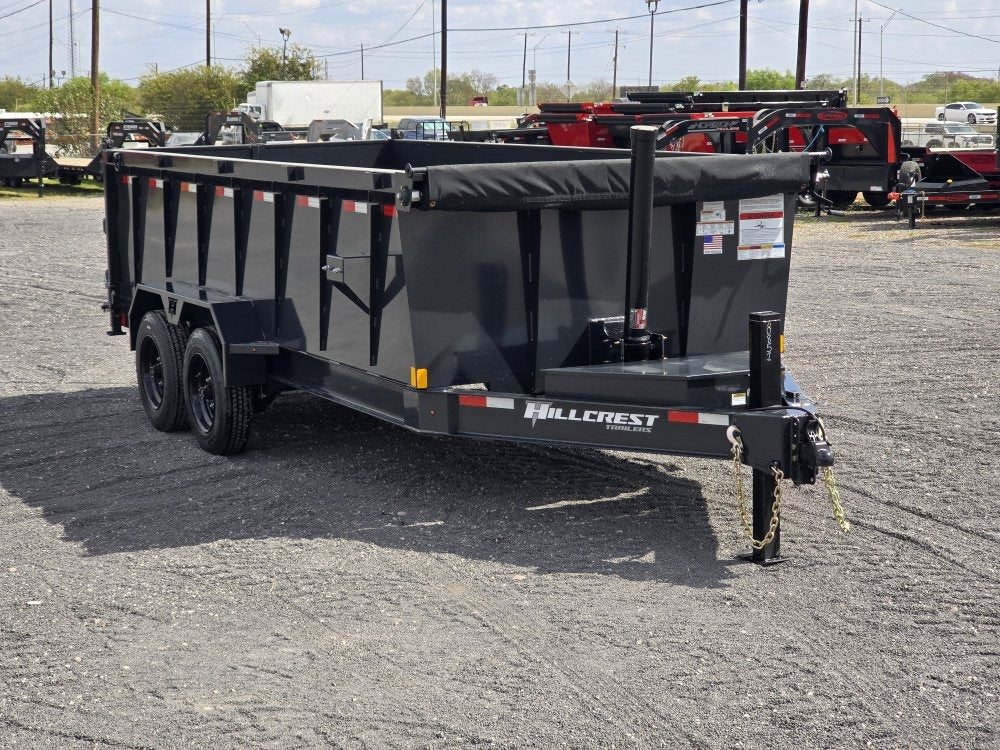 16' Dump Trailer 40" Side Walls - Telescopic Lift - Hydraulic Jack - Bumper Pull Dump/Dump Trailers - Stryker Dealership Group