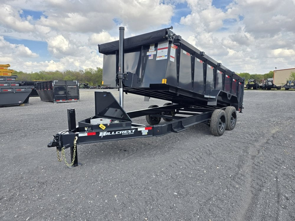 16' Dump Trailer 40" Side Walls - Telescopic Lift - Hydraulic Jack - Bumper Pull Dump/Dump Trailers - Stryker Dealership Group