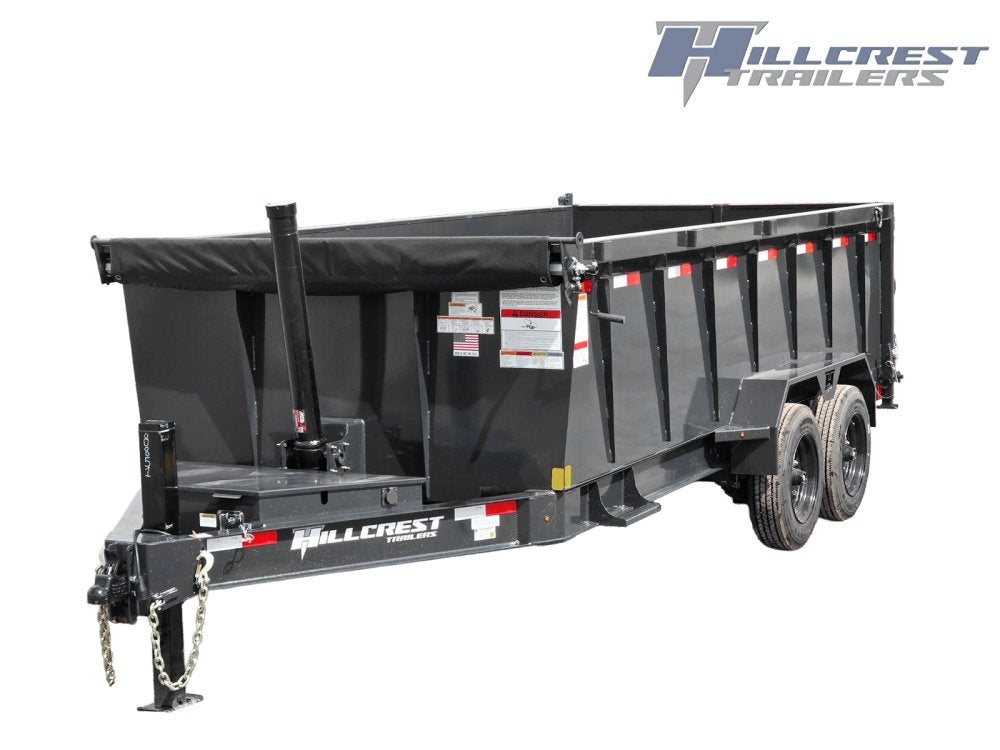 16' Dump Trailer 40" Side Walls - Telescopic Lift - Hydraulic Jack - Bumper Pull Dump/Dump Trailers - Stryker Dealership Group
